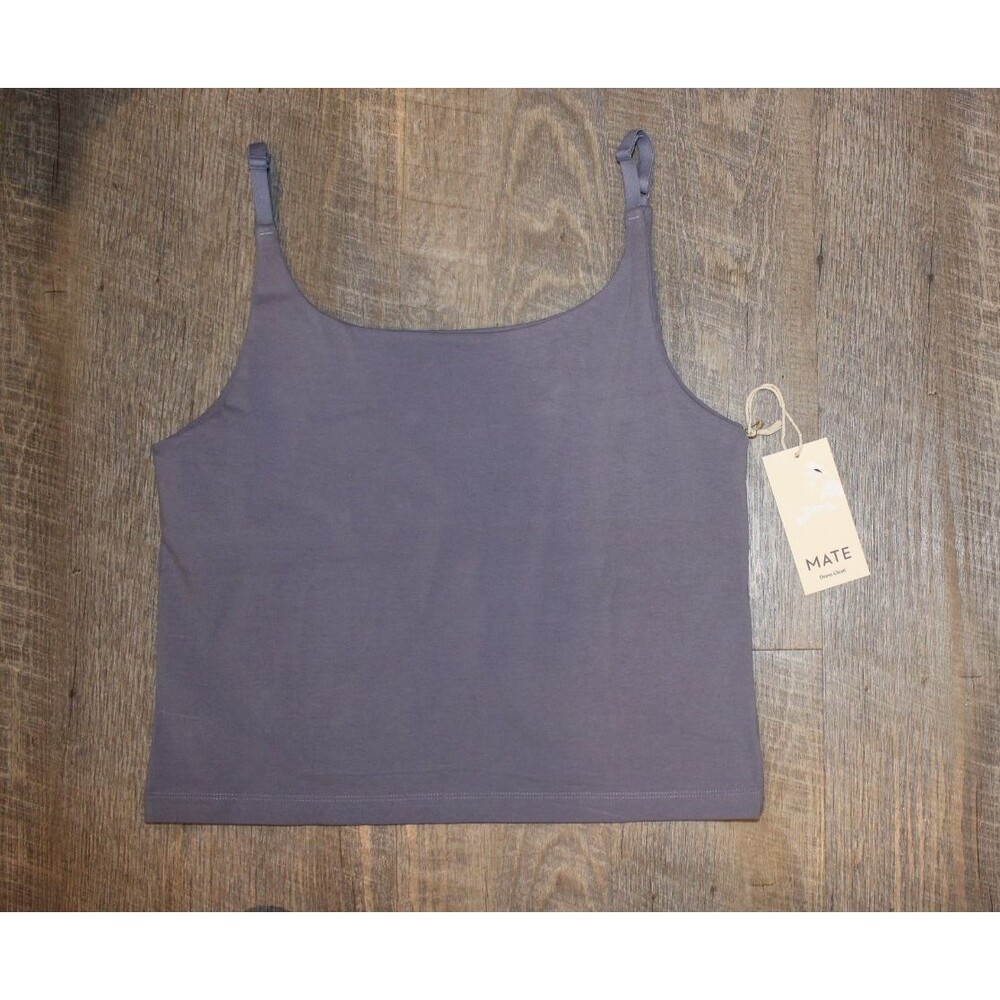 Mate the Label Women's Organic Stretch Sports Cami MARINE BLUE XL NEW